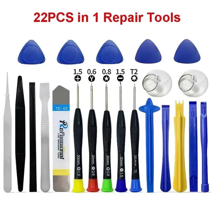Outils de réparation de téléphone 22 en 1, Kit d'entretien de tournevis de précision, outil de démon