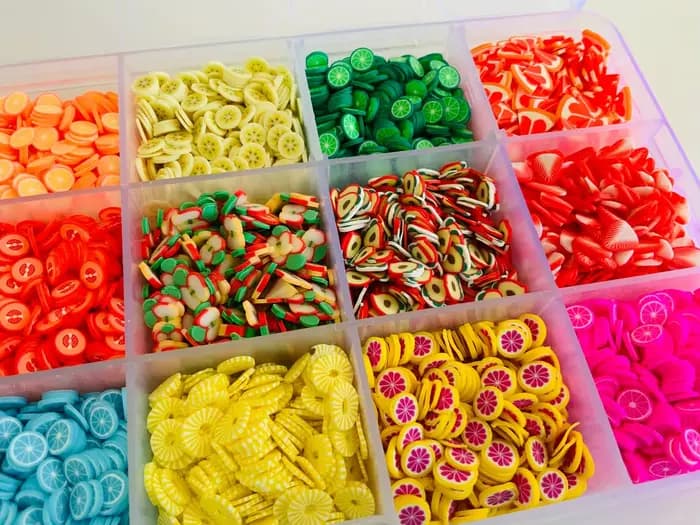 1000pc-240Pc tranches de fruits pour ongles, argile polymère 3D tranches de fruits autocollant tranc