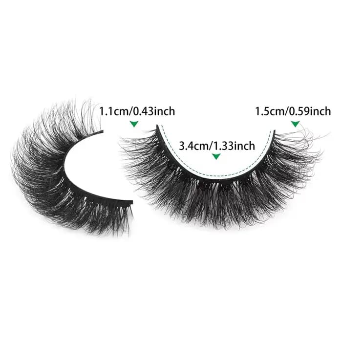 14 paires de faux cils d'aspect naturel, épais et moelleux, en Faux vison, Pack de cils œil de chat