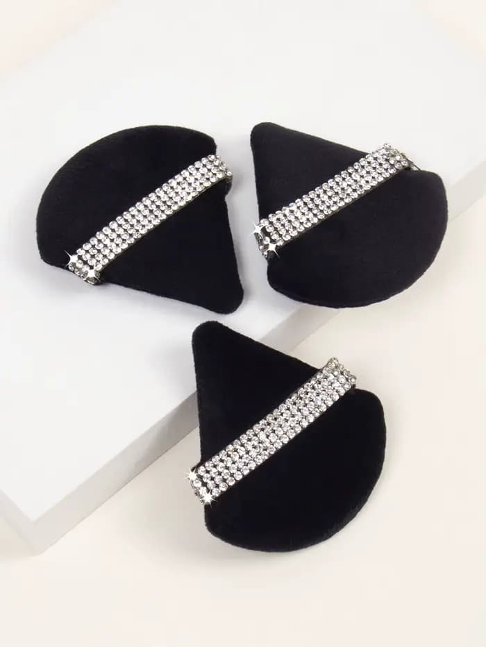 3 diamant Triangle poudre bouffée visage maquillage outil éponge velours doux lisse beauté du visage