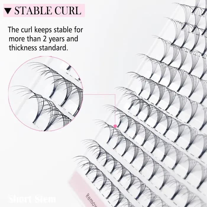 CoMango préfabriqué Volume Fans tige courte russe Extensions de cils larges ventilateurs 3D 4D 5D 6D