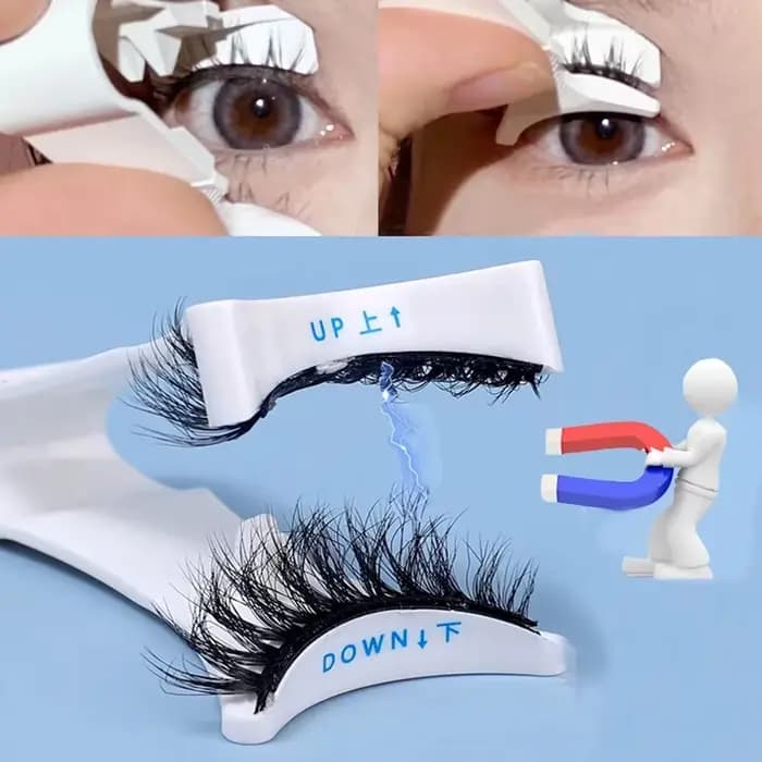 Applicateur d'extension de cils magnétiques professionnels, pince à faux cils, pince à recourbe, maq