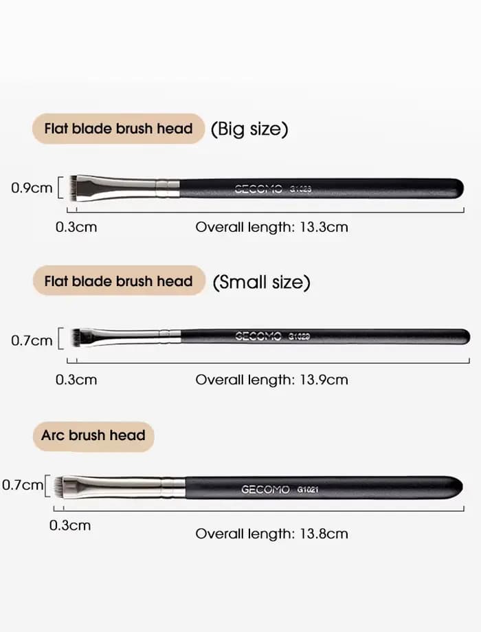Brosse à Eyeliner, brosse à sourcils, ne mange pas de poudre, lame facile à tirer, brosse à tête pla