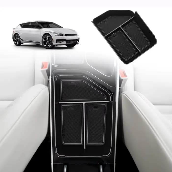 Pour 2025 2022-2024 Kia EV6 Console centrale inférieure organisateur boîte accessoires plateau intér