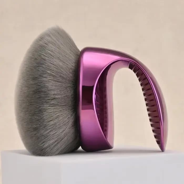 Brosse Kabuki pour mélange de beauté et flou, poils végétaliens Extra Large, brosse autobronzante, a