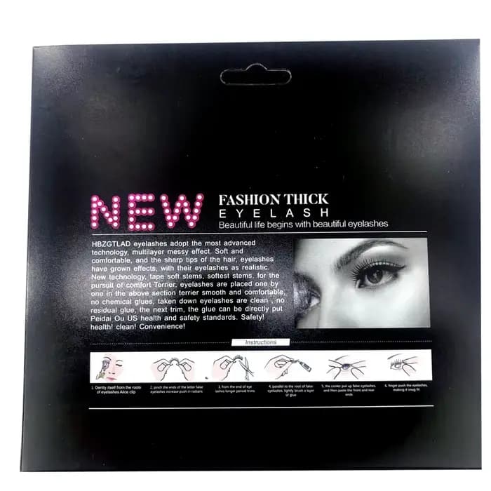 Nouveau 6 paires 10-25mm faux cils 100% cils de vison cils de vison naturel Volume dramatique Extens