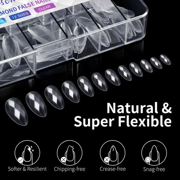 120/140 pièces 3D diamant amande Ballet cercueil faux ongles clair presse sur ongles pour Gel acryli