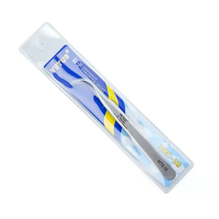 VETUS – pincettes argentées originales de la nouvelle série MTS pour Extensions de cils, pincettes E