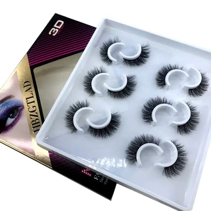 Nouveau 6 paires 10-25mm faux cils 100% cils de vison cils de vison naturel Volume dramatique Extens