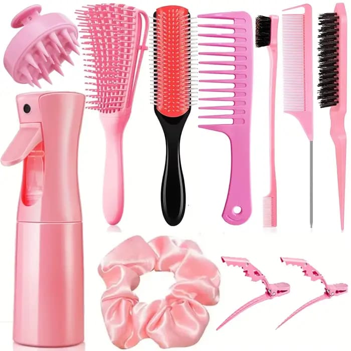 Kit de soins capillaires pour cheveux bouclés secs et humides, ensemble d'outils de coiffure non par