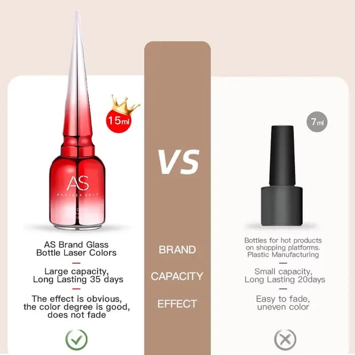 AS 15ml diamant couche de finition Gel vernis à ongles tremper UV LED Gel vernis sans essuyage haute