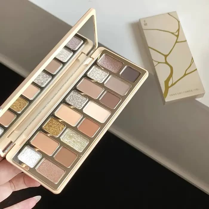 Palette Fards à Paupières Cheeryep 16 Couleurs Mat et Brillant Imperméable Longue Tenue Vegan Sans C
