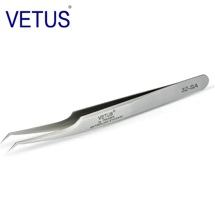 VETUS Original 32-SA pince à épiler hyperfine haute précision Non magnétique Anti-acide pinces cils