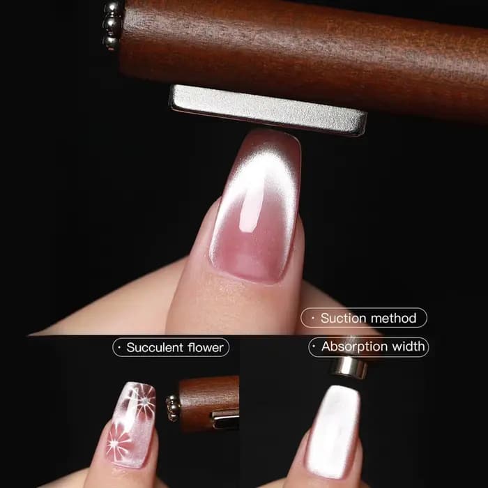 Aimant œil de chat fort multifonctionnel 3 en 1, bâton magnétique pour ongles en Gel UV/LED pour la