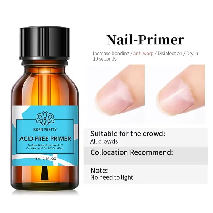 BORN PRETTY 15ml déshydrateur de préparation d'apprêt des ongles Gel vernis à ongles pas besoin de U