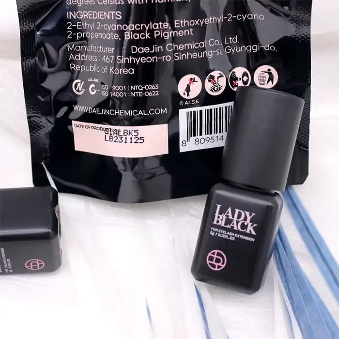 Colle à cils noirs pour femmes, 5 bouteilles, séchage coréen, plus rapide, Extensions de faux-cils,