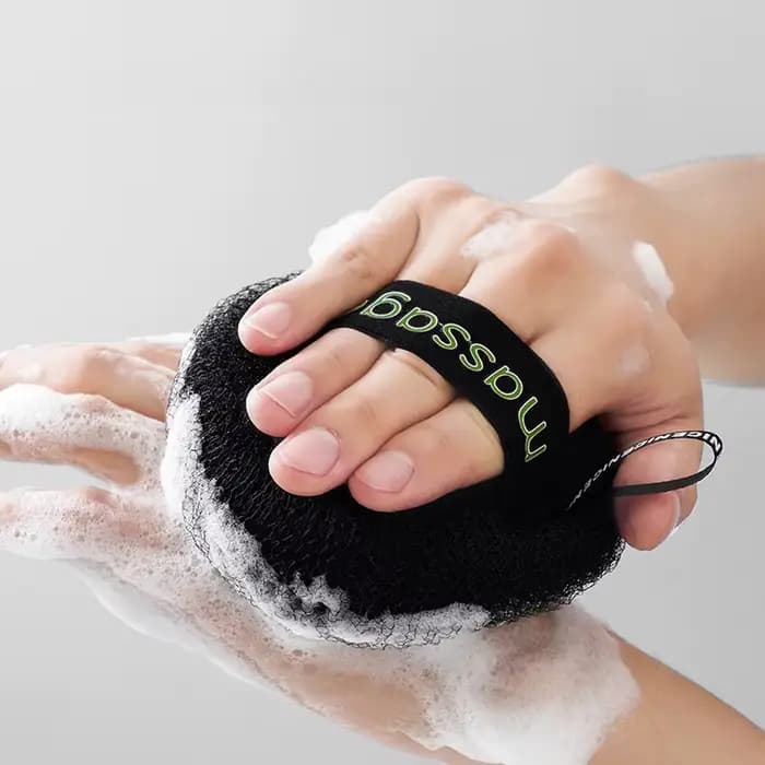 IkBooks-Éponge de bain 3D, brosse de douche bouffante, nettoyant pour le corps, épurateurs extensibl