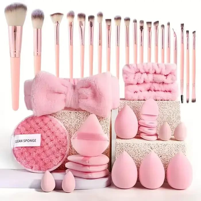 Kit de maquillage rose 20/40, ensemble complet de pinceaux de maquillage, grand ensemble comprend de