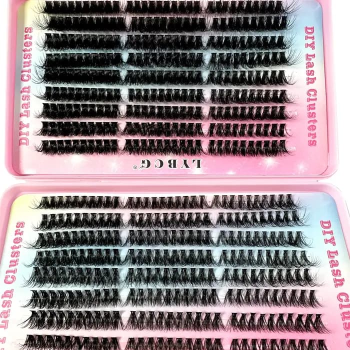 54 rangées 30D-100D 5D grappes de cils épais moelleux 9-16mm mélange vaporeux Extensions de cils ind