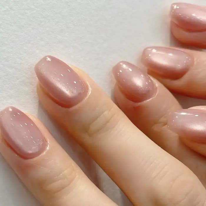 Faux ongles en forme d'oeil de chat rouge Rose, amande, manucure Simple, DIY, 24 pièces, à pression,