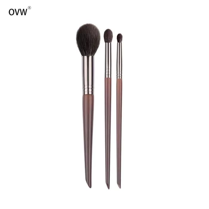 OVW – ensemble de pinceaux 3 pièces, poils de chèvre naturels doux, mélange de détails, maquillage c