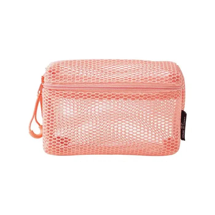 Trousse de toilette de voyage en maille - Organisateur de voyage transparent à fermeture éclair, tro