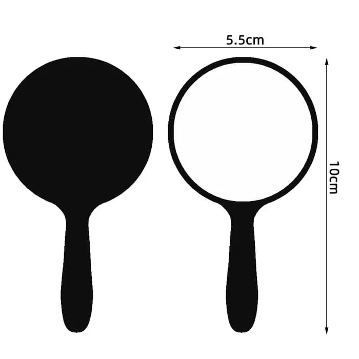 Miroirs à poignée de petite taille avec logo personnalisé, maquillage, cosmétiques, idées cadeaux d'