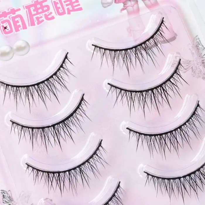 Bandes de faux cils bande complète tige dure bébé queue de poisson droite faux cils cils naturels po