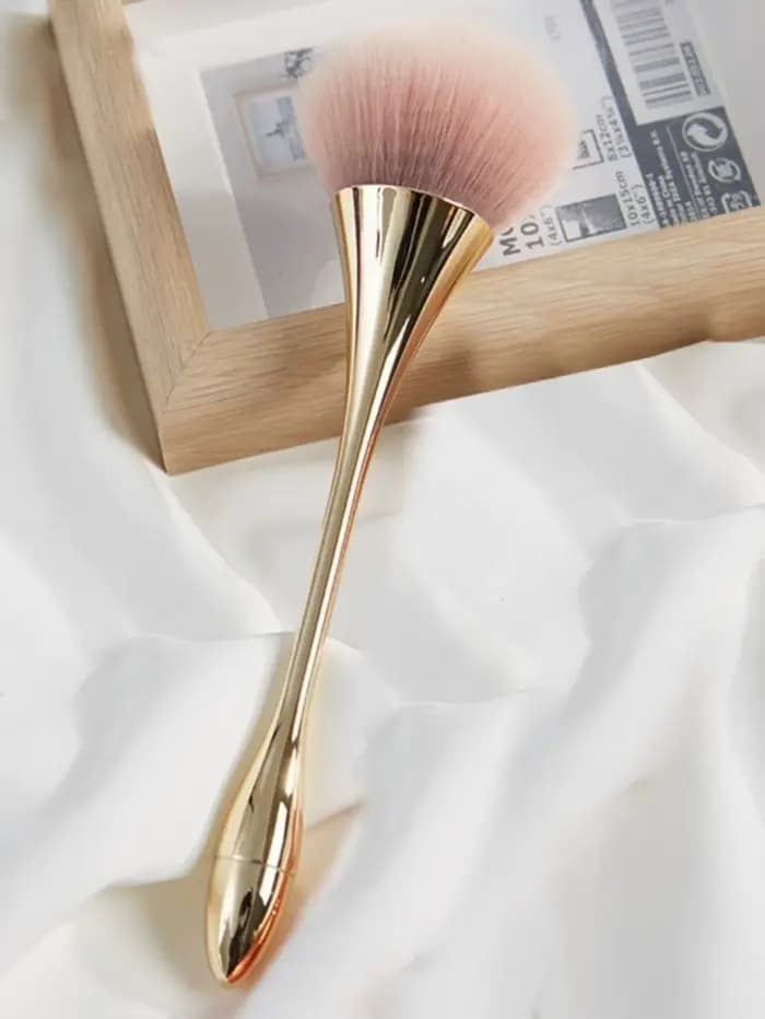 Brosse à poudre libre à petite taille, cheveux doux et moelleux, pour Blush, réglage de la poudre, o