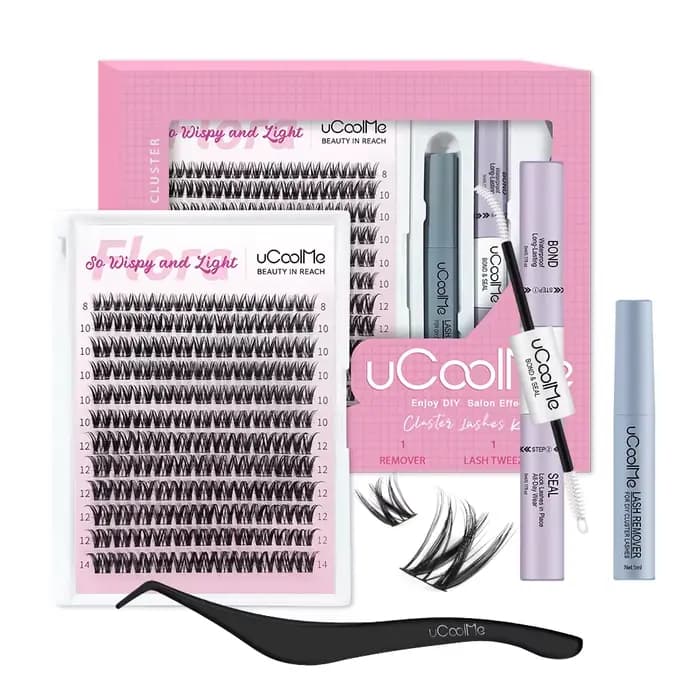 UCoolMe cils courts fée Venus flore 8-14mm cils grappe avec pince à épiler à colle cils bricolage lo