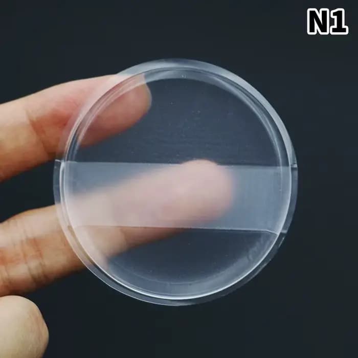 Éponge bouffante transparente en Silicone souple, pour fond de teint cosmétique, facile à nettoyer,