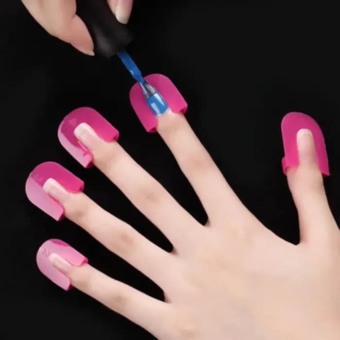 Bouclier de vernis en forme de courbe G, 26 pièces/ensemble, 10 tailles, protection des ongles, couv
