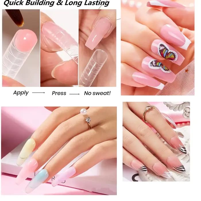 Gel d'extension d'ongles Makartt Poly 50ML Rose Transparent Blanc Bleu Gel Acrylique pour Ongles Des