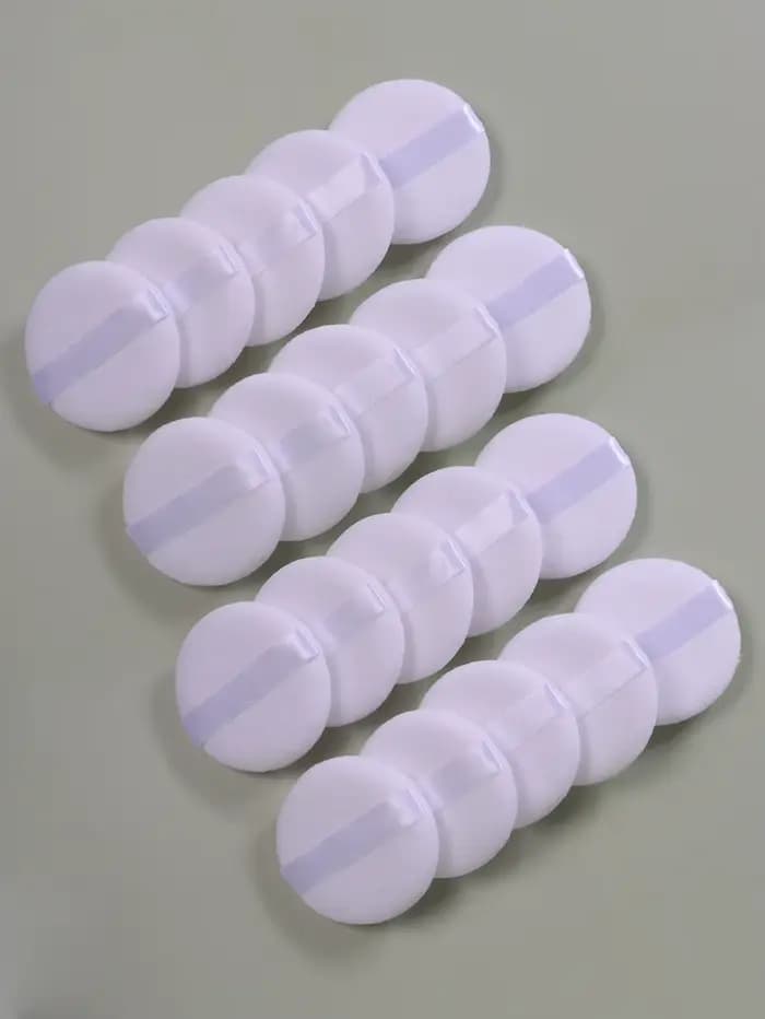 Bouffée de poudre ronde blanche de haute qualité, Portable et pratique, pour Base et fixation du maq
