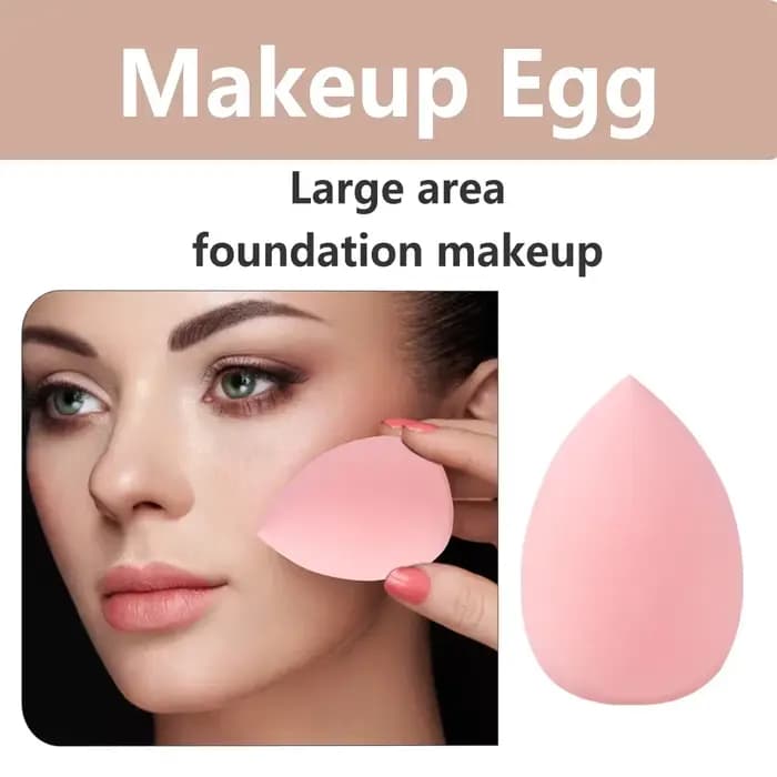 Ensemble de pinceaux et d'éponges de maquillage, bouffantes de maquillage roses, œuf de beauté, band