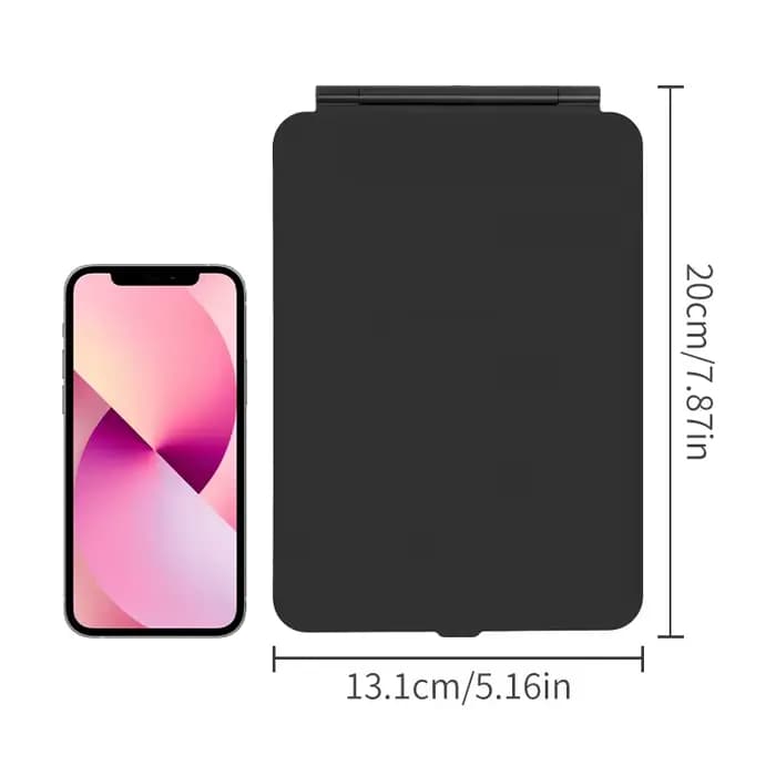 Miroir de maquillage de voyage rechargeable, miroir de beauté portable avec éclairage LED et écran t