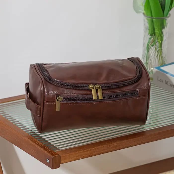 Trousse de Toilette en Cuir pour Hommes et Femmes, Trousse de Toilette Suspendue pour Hommes, Trouss