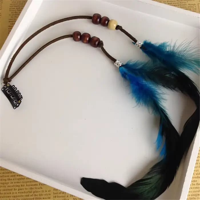 Accessoires de coiffure pour femmes, plumes, pompon, ornements pour filles, Style indien, postiche,