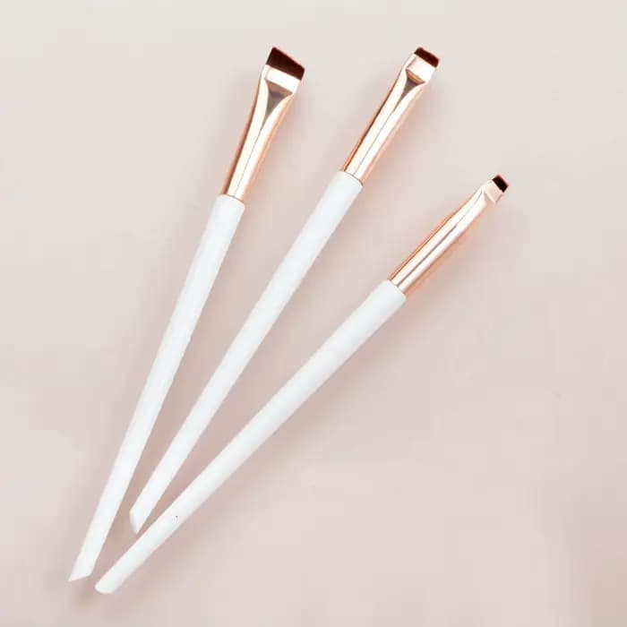 3 pièces/ensemble lame Eyeliner brosse sourcil brosse Portable plat fin Eye Liner sourcils Contour p