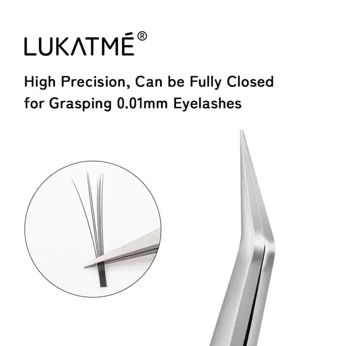 LUKATME Lot de 5 pinces de précision en acier inoxydable, pointe en fibre antidérapante, pinces prof