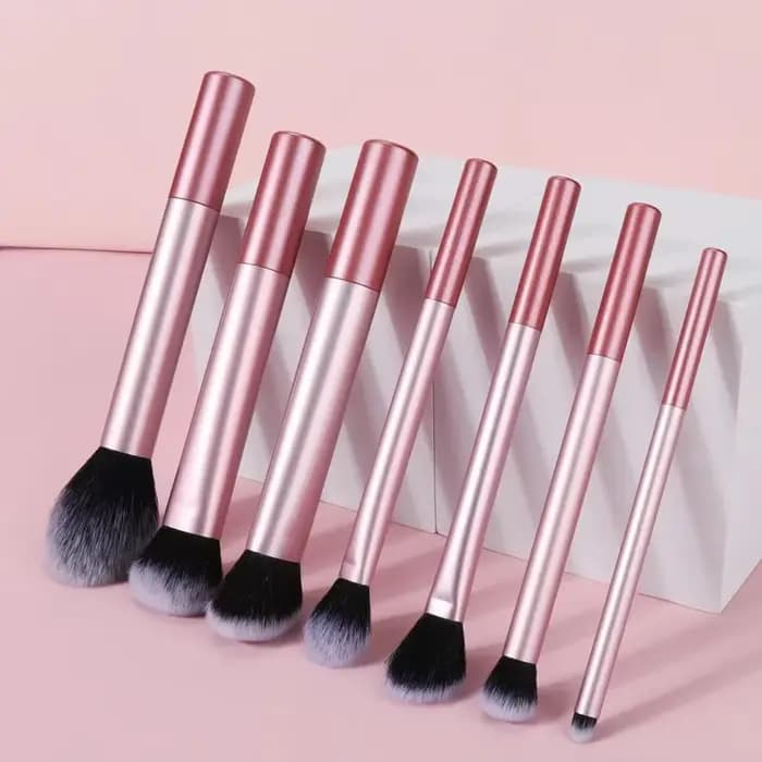 Ensemble de pinceaux de maquillage professionnels 7 pièces, cheveux synthétiques doux et de qualité