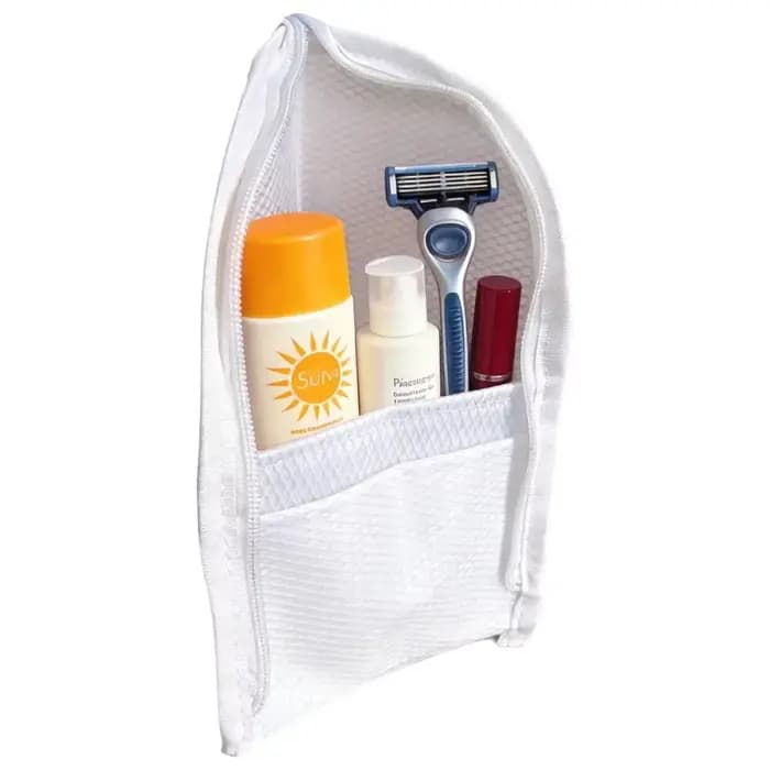 Trousse de toilette verticale, trousse de toilette de voyage portable pliable à suspendre, sac de ra