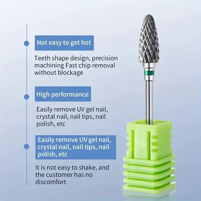 Forets à ongles en carbure de tungstène, perceuse de manucure électrique, accessoires, fraises pour