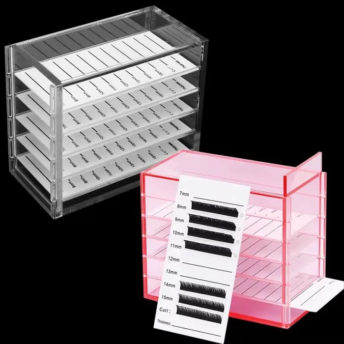 Boîte de rangement pour extensions de cils, porte-palettes en acrylique, outils de maquillage, fourn