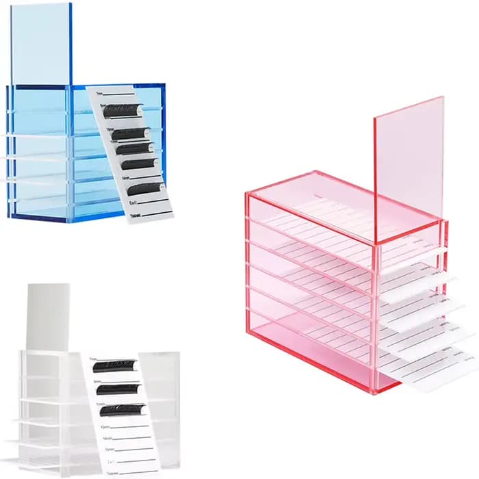 Boîte de rangement pour extensions de cils, porte-palettes en acrylique, outils de maquillage, fourn