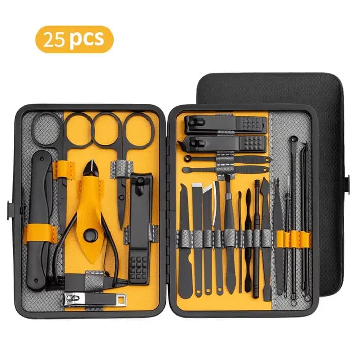 Ensemble de manucure 10/15/25 pièces, Kit complet de fonctions, ensembles de pédicure professionnels