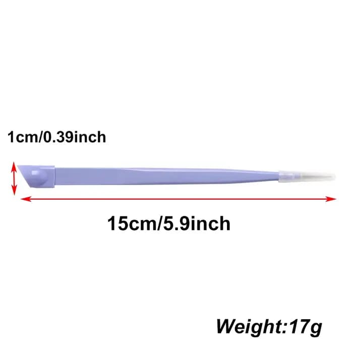 Pincettes à ongles violettes Double face, tête de pressage en Silicone, autocollants, outils de manu