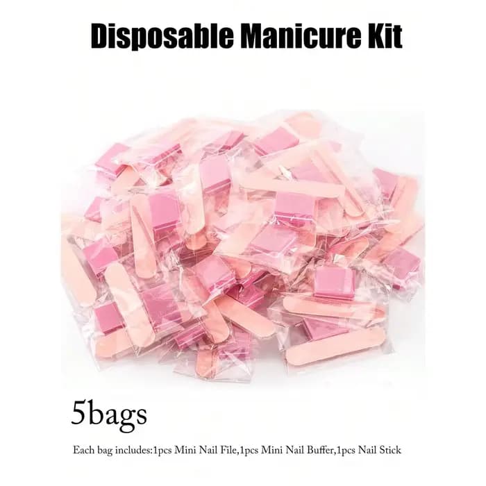Kits de manucure, paquet individuel 3 pièces, Kit à pression sur les ongles, bâton à ongles, lime à