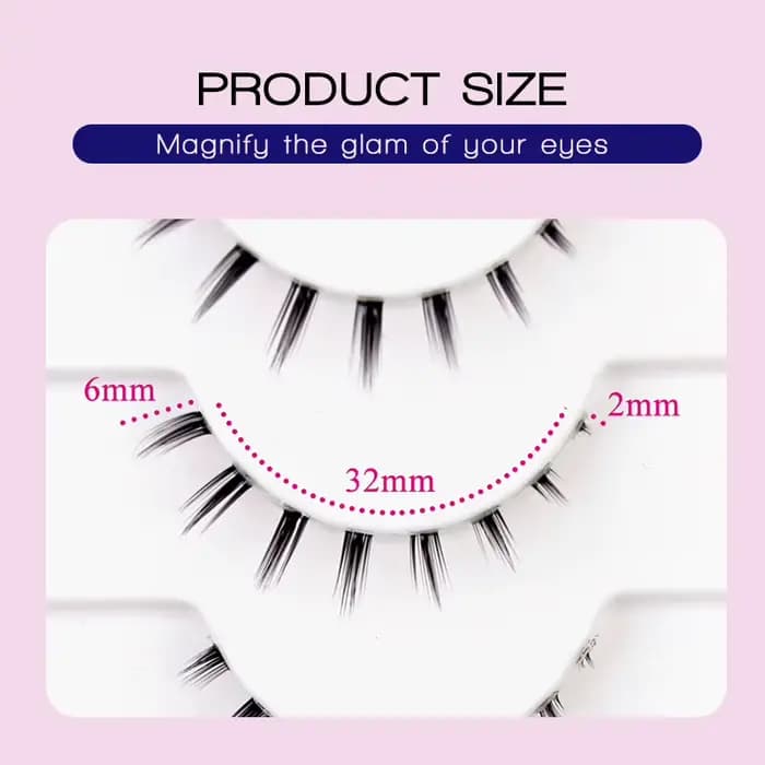 VIPUDA cils inférieurs 5/10 paires yeux coréens naturels Manga cils inférieurs grappe bande transpar