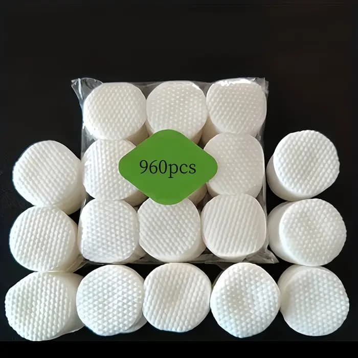 960 pièces en vrac de disques démaquillants en coton - Utilisation humide/sèche, épaissis, doux et r